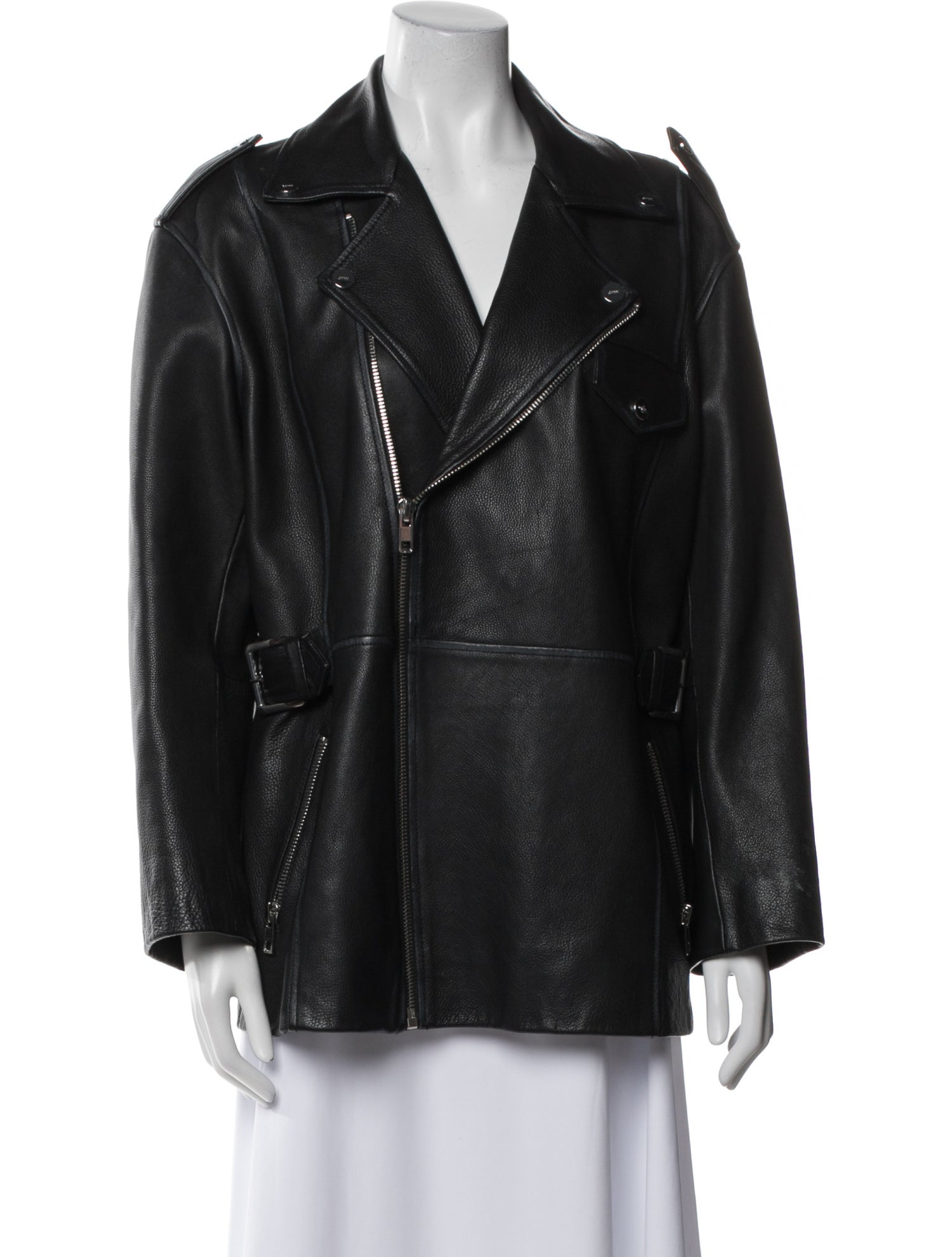 Ganni Leather Biker Jacket