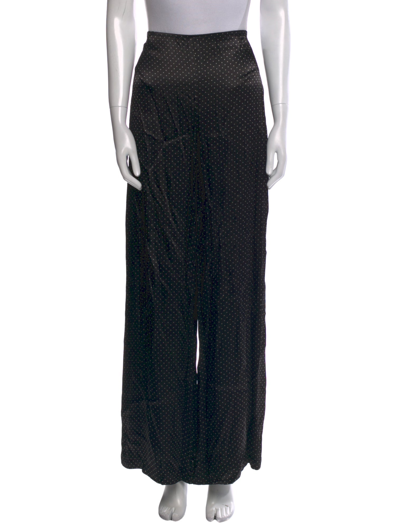 Ganni Polka Dot Print Wide Leg Pants