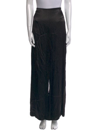 Ganni Polka Dot Print Wide Leg Pants