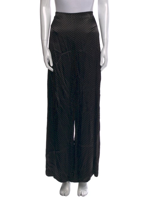 Ganni Polka Dot Print Wide Leg Pants