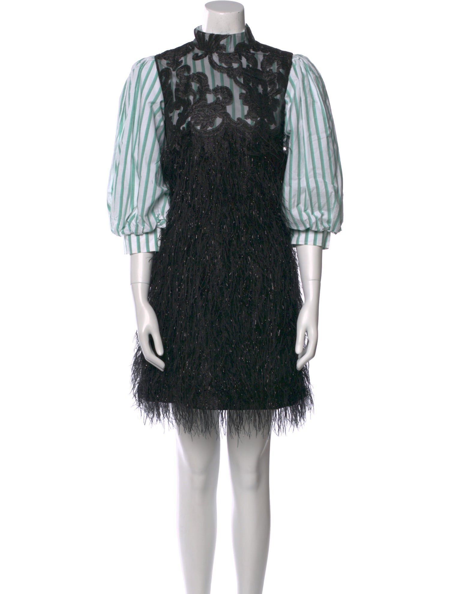 Ganni Striped Knee-Length Dress