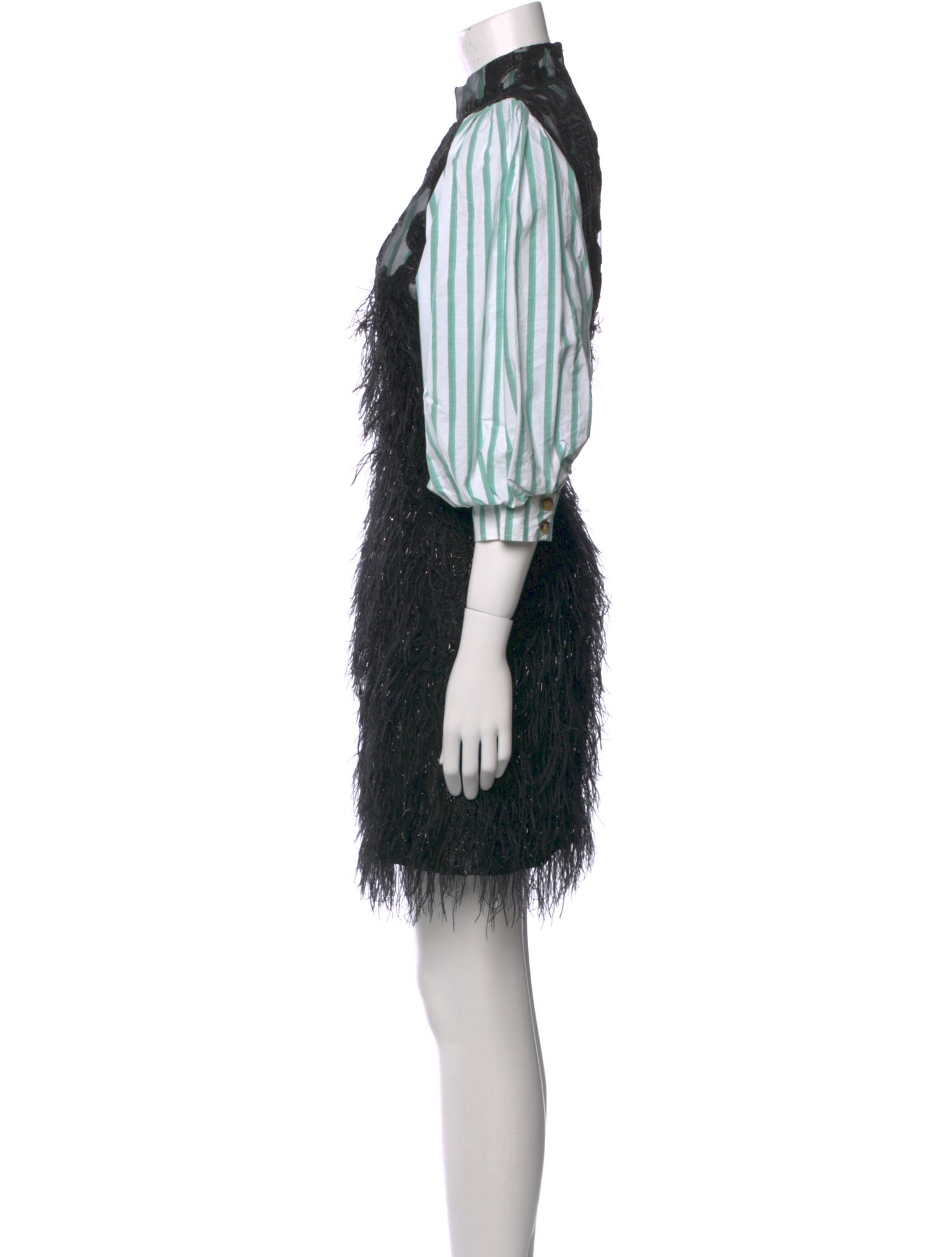 Ganni Striped Knee-Length Dress