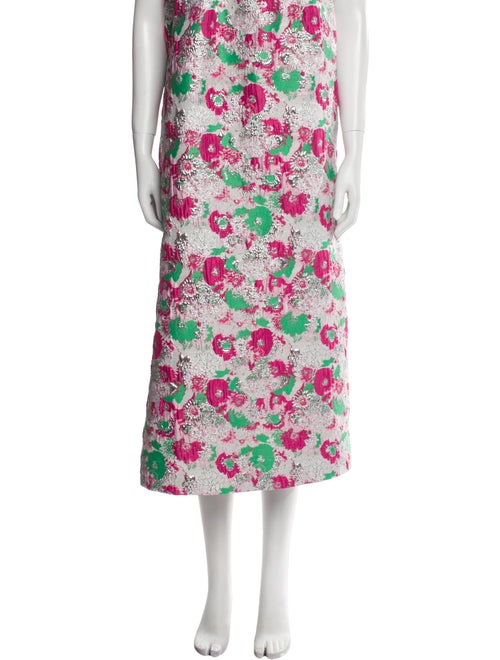 Ganni Floral Print Long Skirt