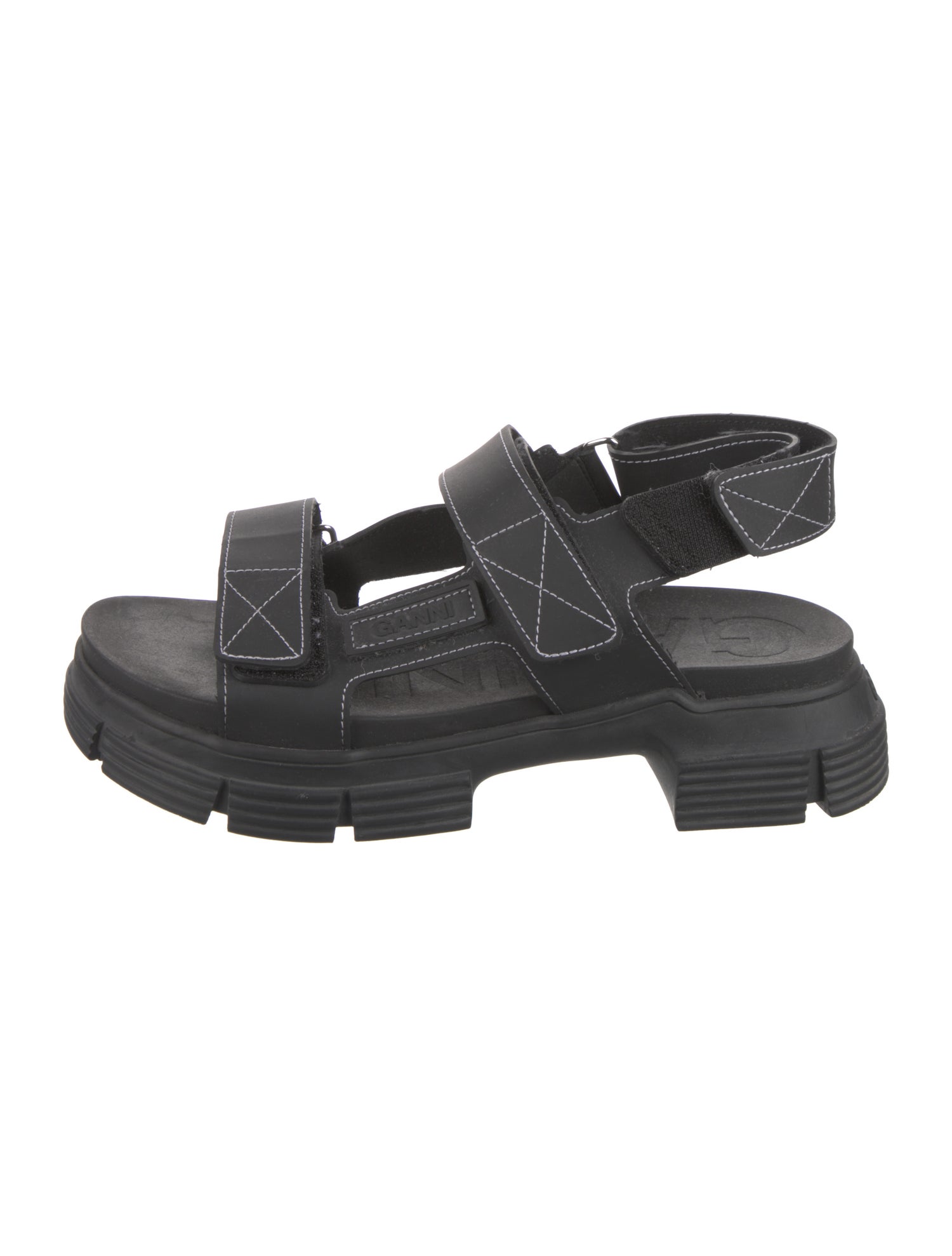 Ganni Rubber Slingback Sandals