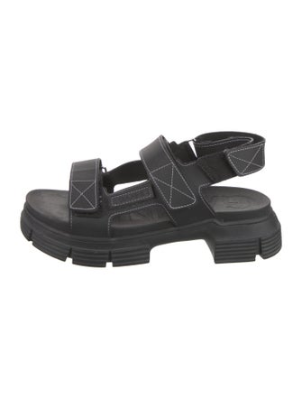 Ganni Rubber Slingback Sandals