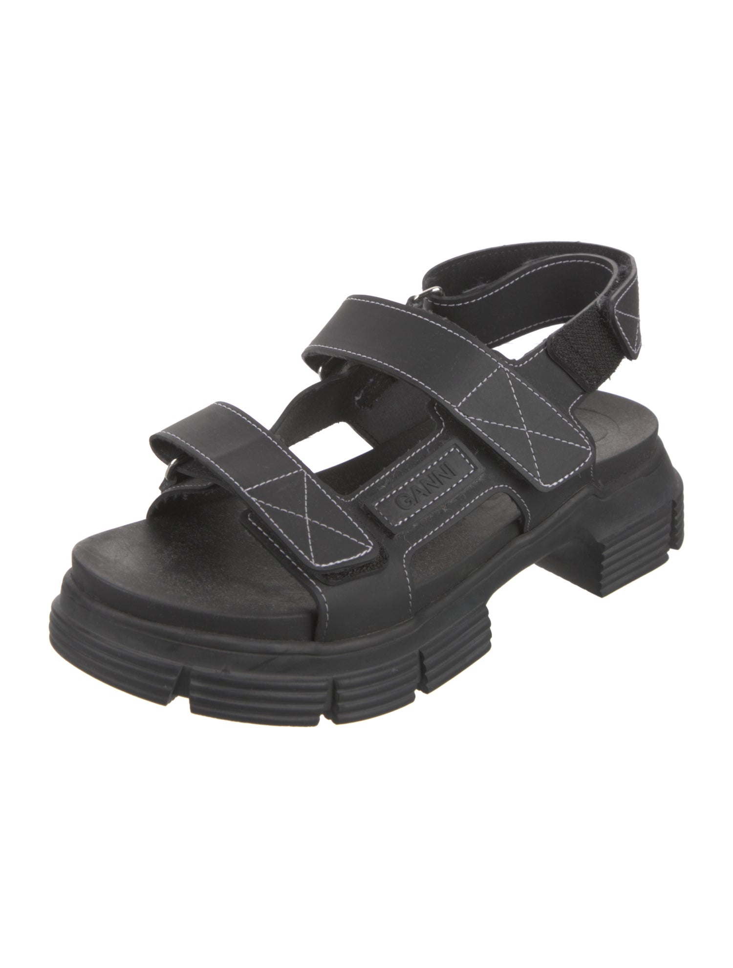 Ganni Rubber Slingback Sandals