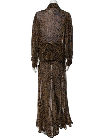 Ganni Animal Print Skirt Set