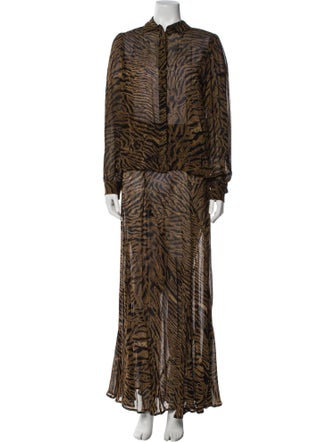 Ganni Animal Print Skirt Set