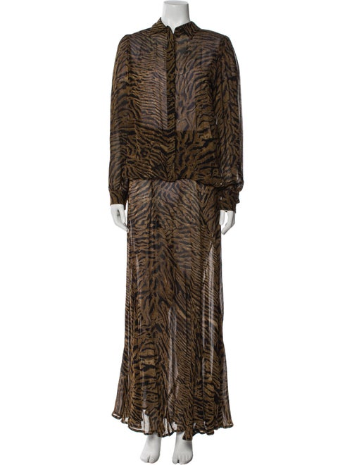 Ganni Animal Print Skirt Set