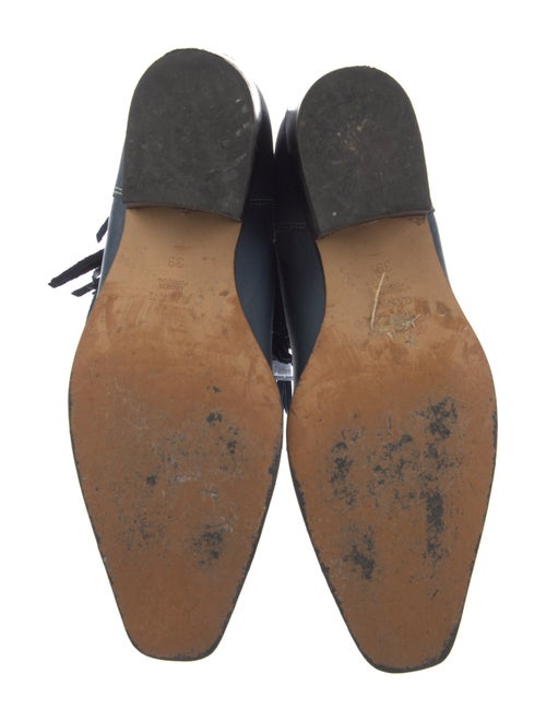 Ganni Leather Cutout Accent Western Boots