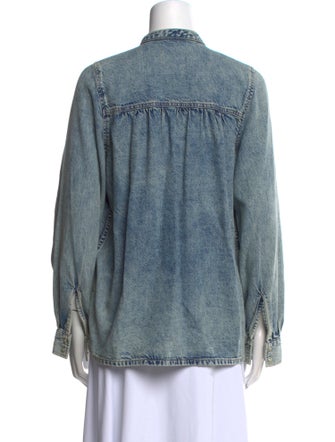 Ganni Mock Neck Long Sleeve Sweatshirt