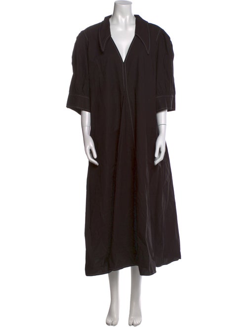 Ganni V-Neck Long Dress