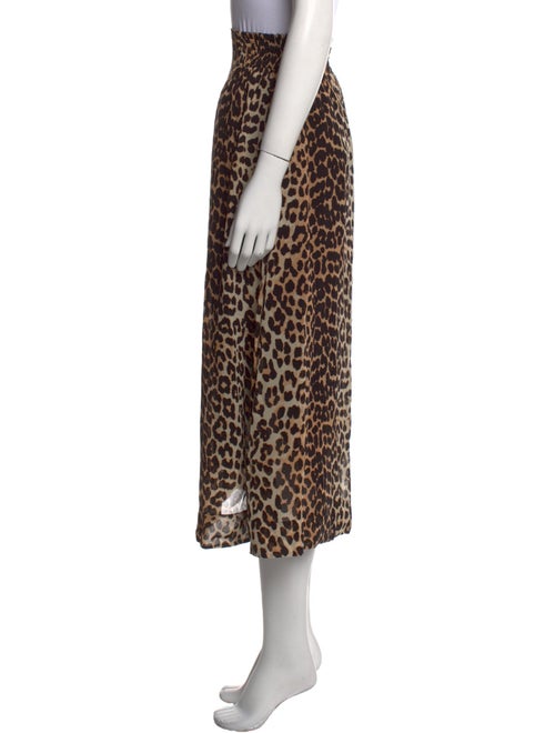 Ganni Animal Print Midi Length Skirt