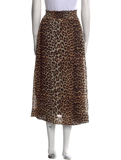 Ganni Animal Print Midi Length Skirt