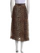 Ganni Animal Print Midi Length Skirt
