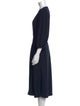 Ganni V-Neck Long Dress
