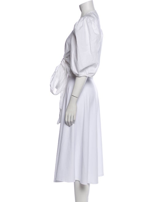 Ganni V-Neck Three-Quarter Sleeve Tunic