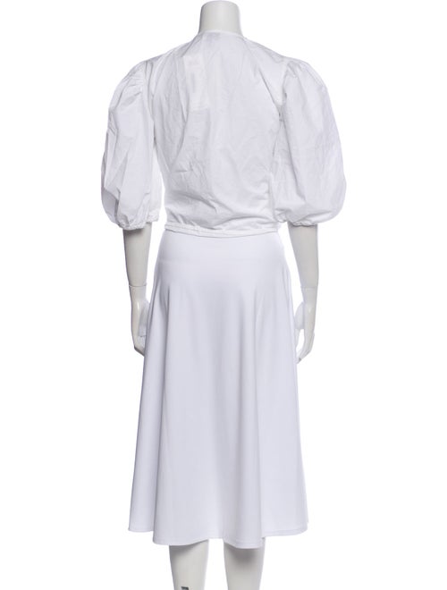 Ganni V-Neck Three-Quarter Sleeve Tunic