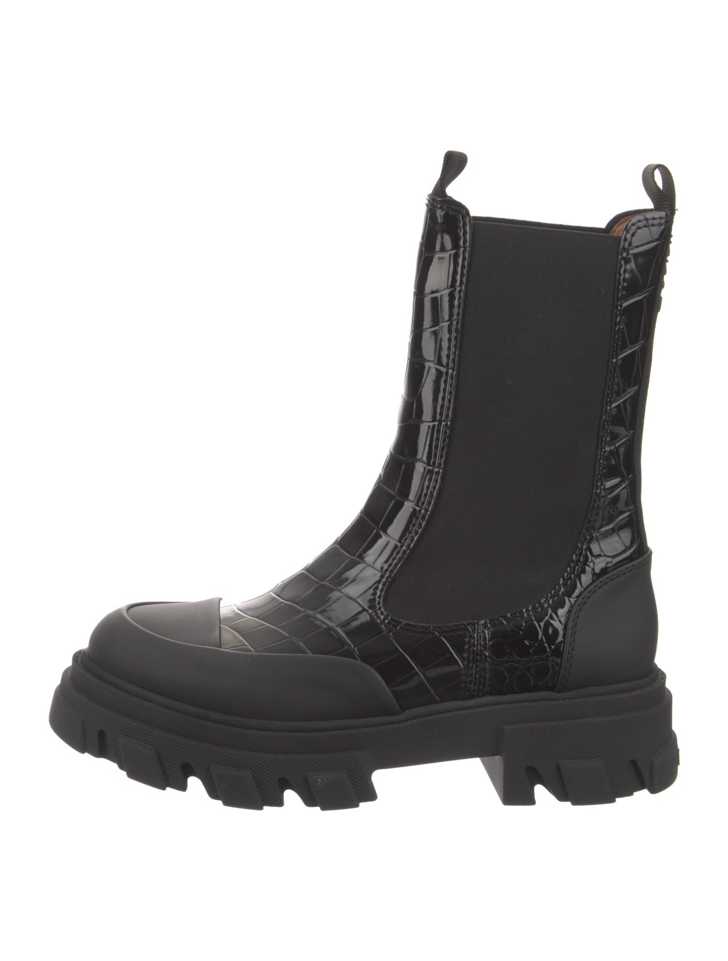 Ganni Leather Chelsea Boots