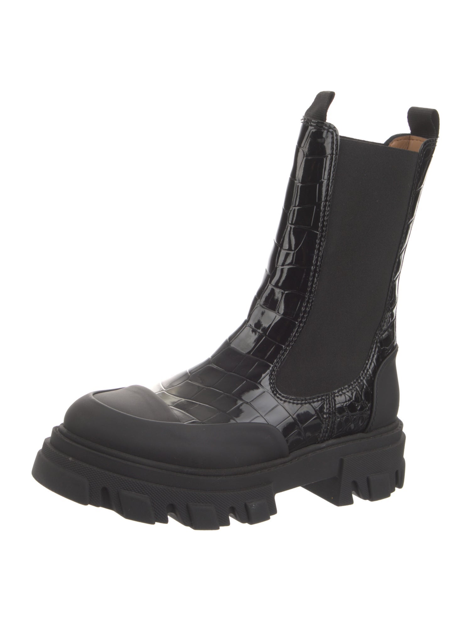 Ganni Leather Chelsea Boots