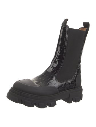 Ganni Leather Chelsea Boots
