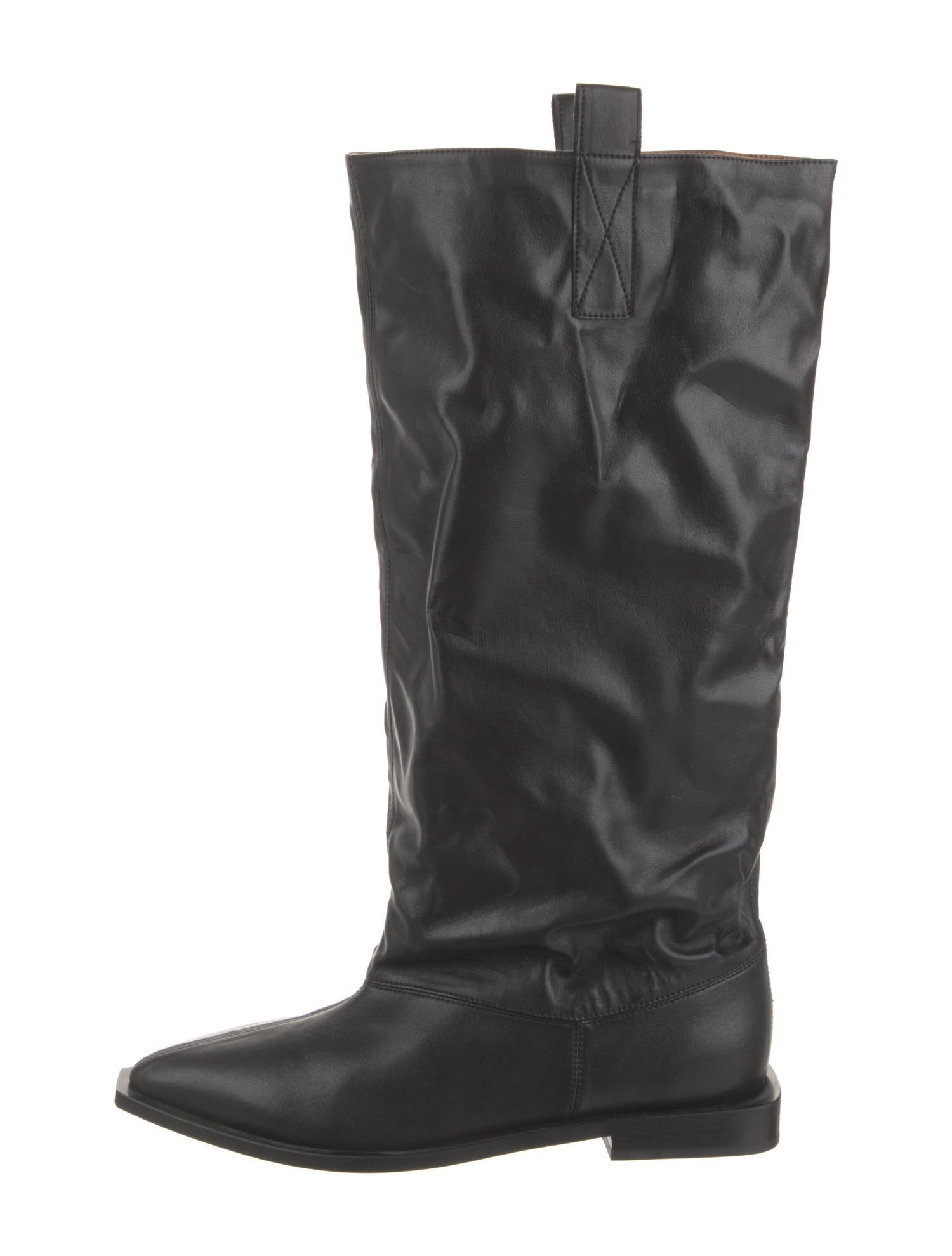 Ganni Leather Riding Boots
