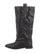 Ganni Leather Riding Boots