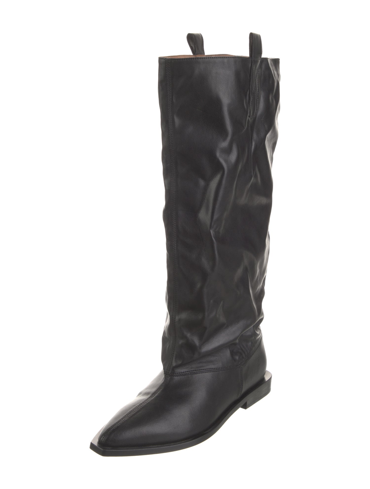 Ganni Leather Riding Boots