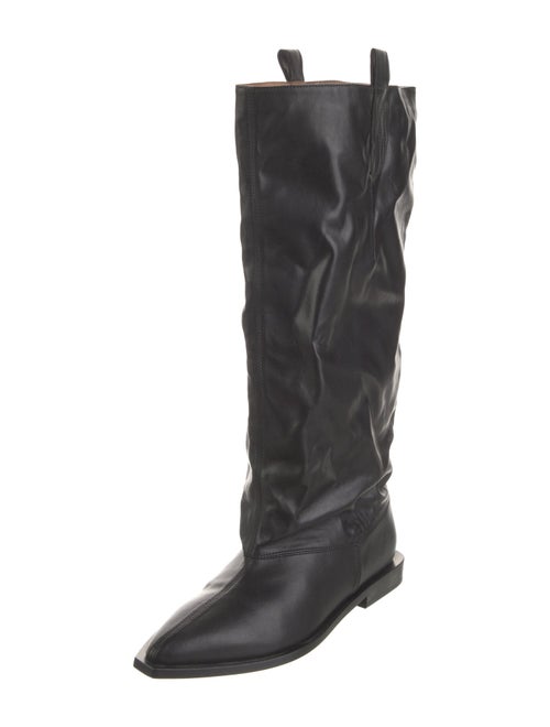 Ganni Leather Riding Boots