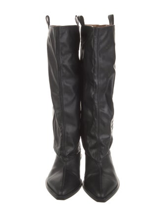 Ganni Leather Riding Boots