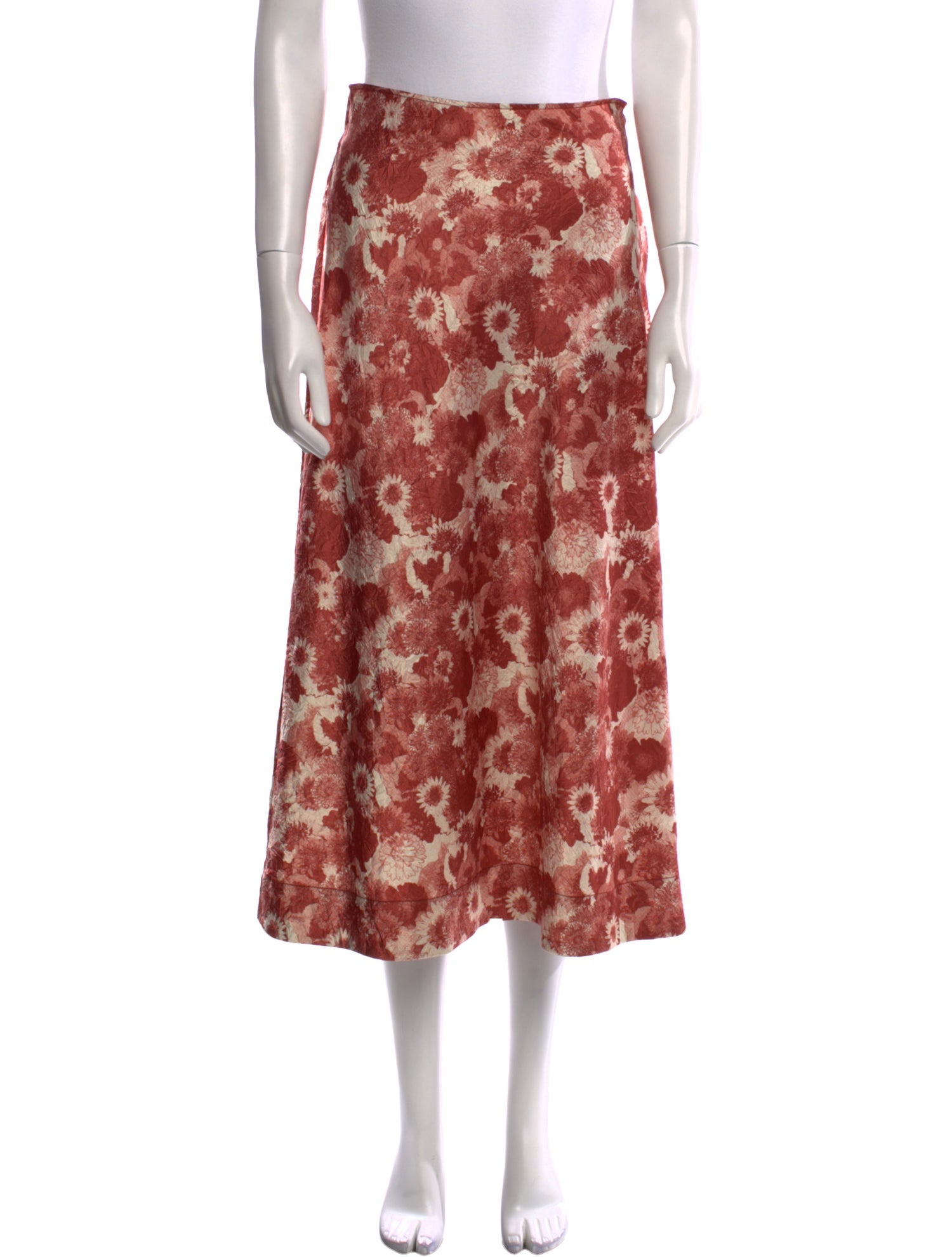 Ganni Floral Print Midi Length Skirt