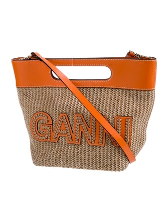 Ganni Raffia Bucket Bag