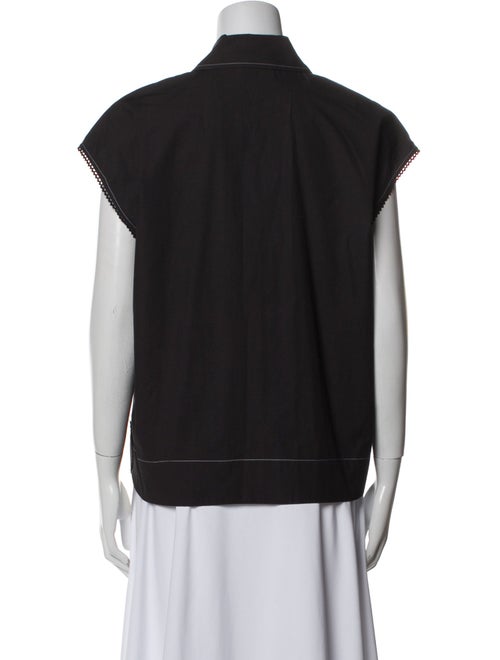 Ganni Short Sleeve Button-Up Top