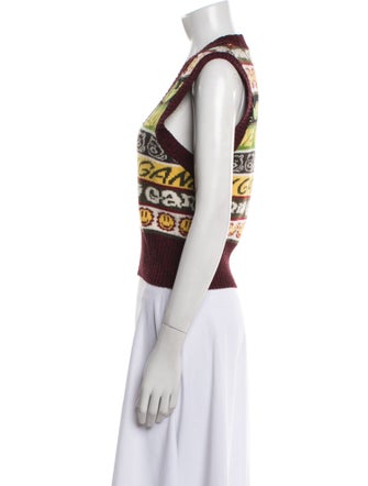 Ganni Wool Printed Sweater
