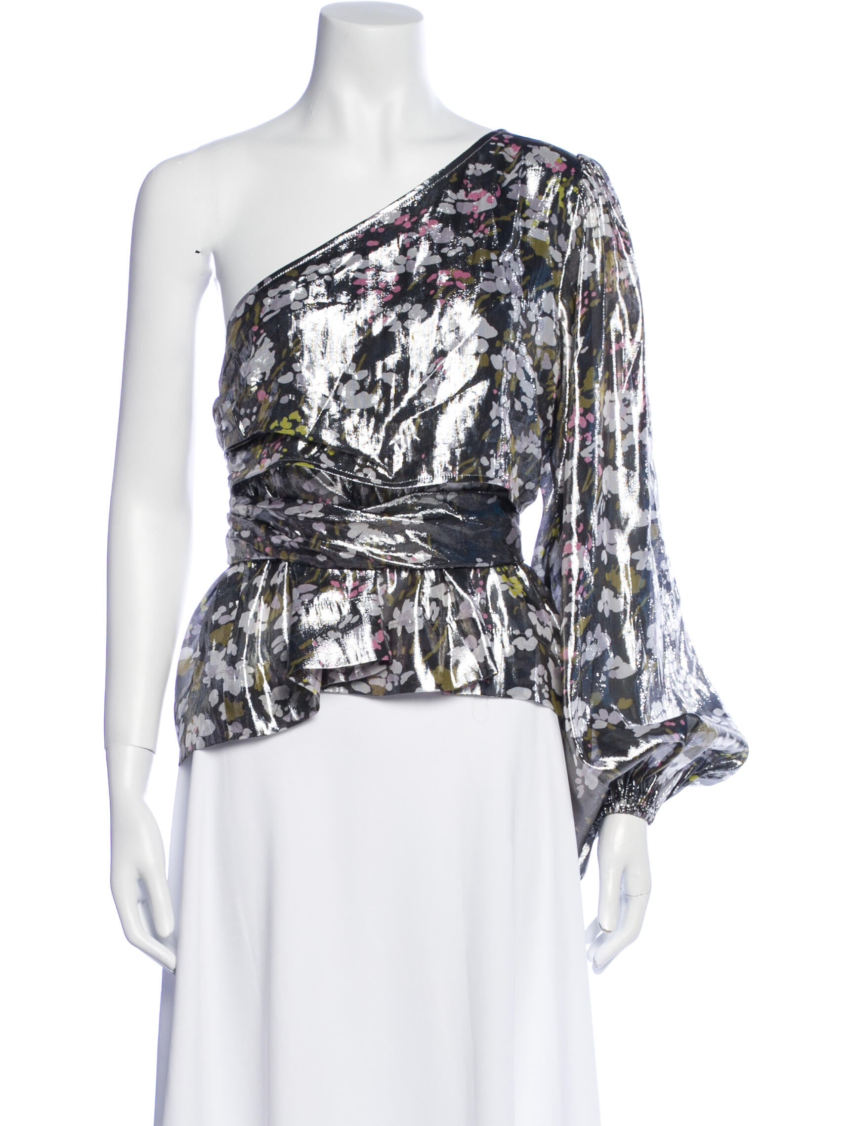 Ganni Silk Floral Print Blouse w/ Tags
