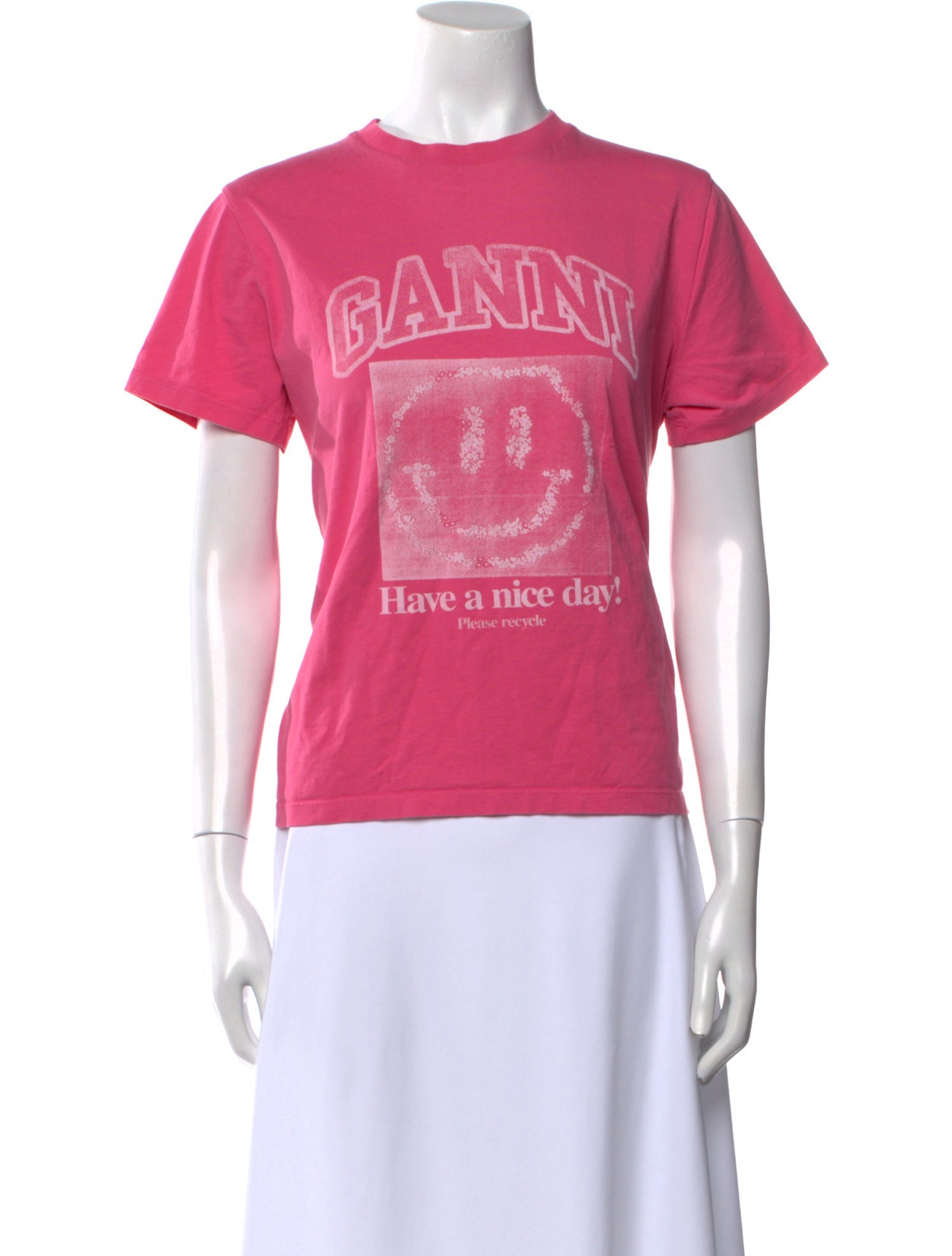 Ganni Graphic Print Crew Neck T-Shirt