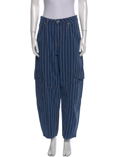 Ganni Striped Straight Leg Pants