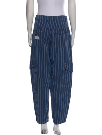 Ganni Striped Straight Leg Pants