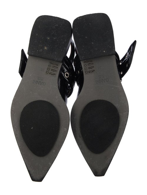 Ganni Patent Leather Slingback Flats