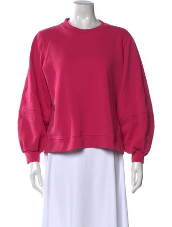 Ganni Crew Neck Long Sleeve Sweatshirt