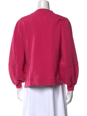Ganni Crew Neck Long Sleeve Sweatshirt