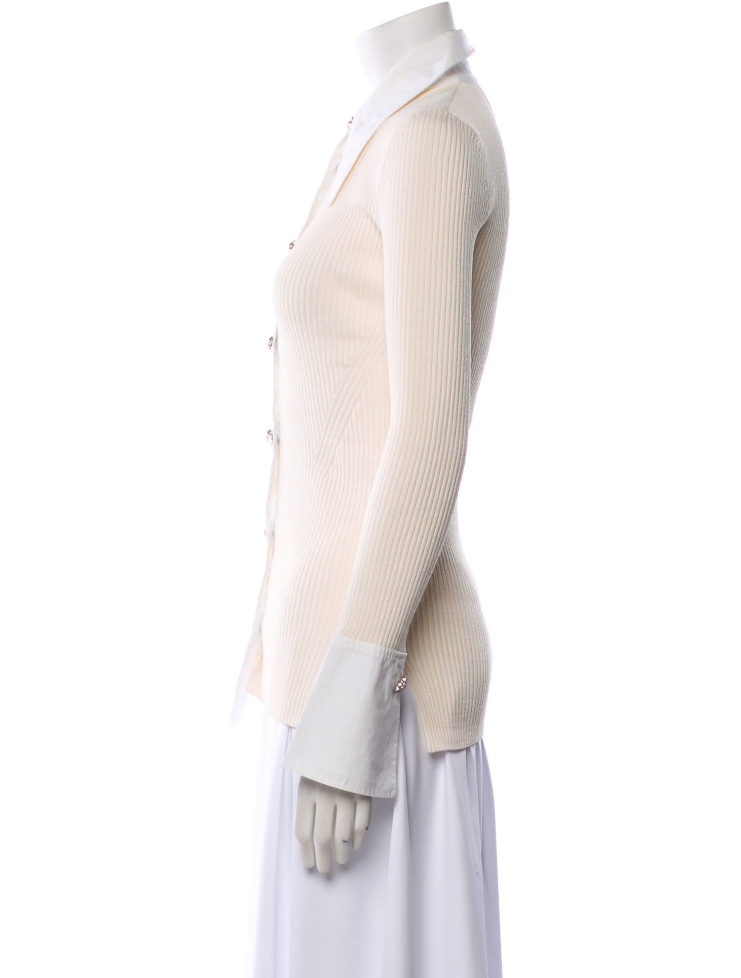 Ganni Long Sleeve Button-Up Top