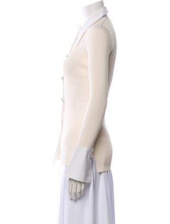 Ganni Long Sleeve Button-Up Top