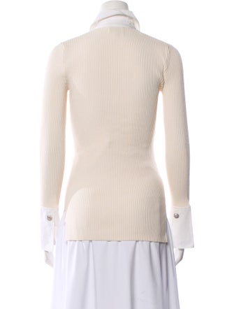 Ganni Long Sleeve Button-Up Top