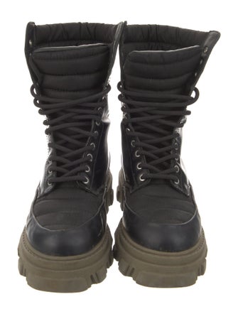 Ganni Leather Combat Boots