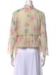 Ganni Floral Print Mock Neck Blouse