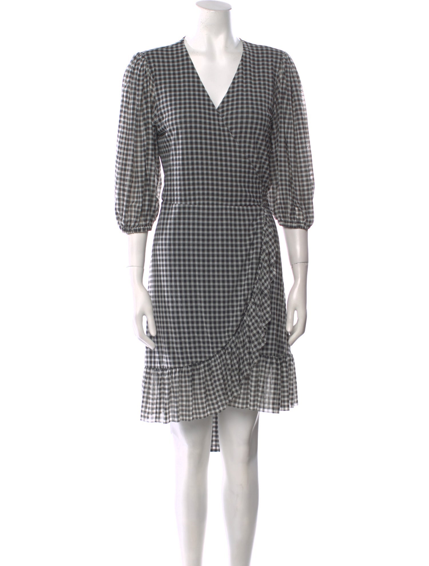 Ganni Plaid Print Mini Dress