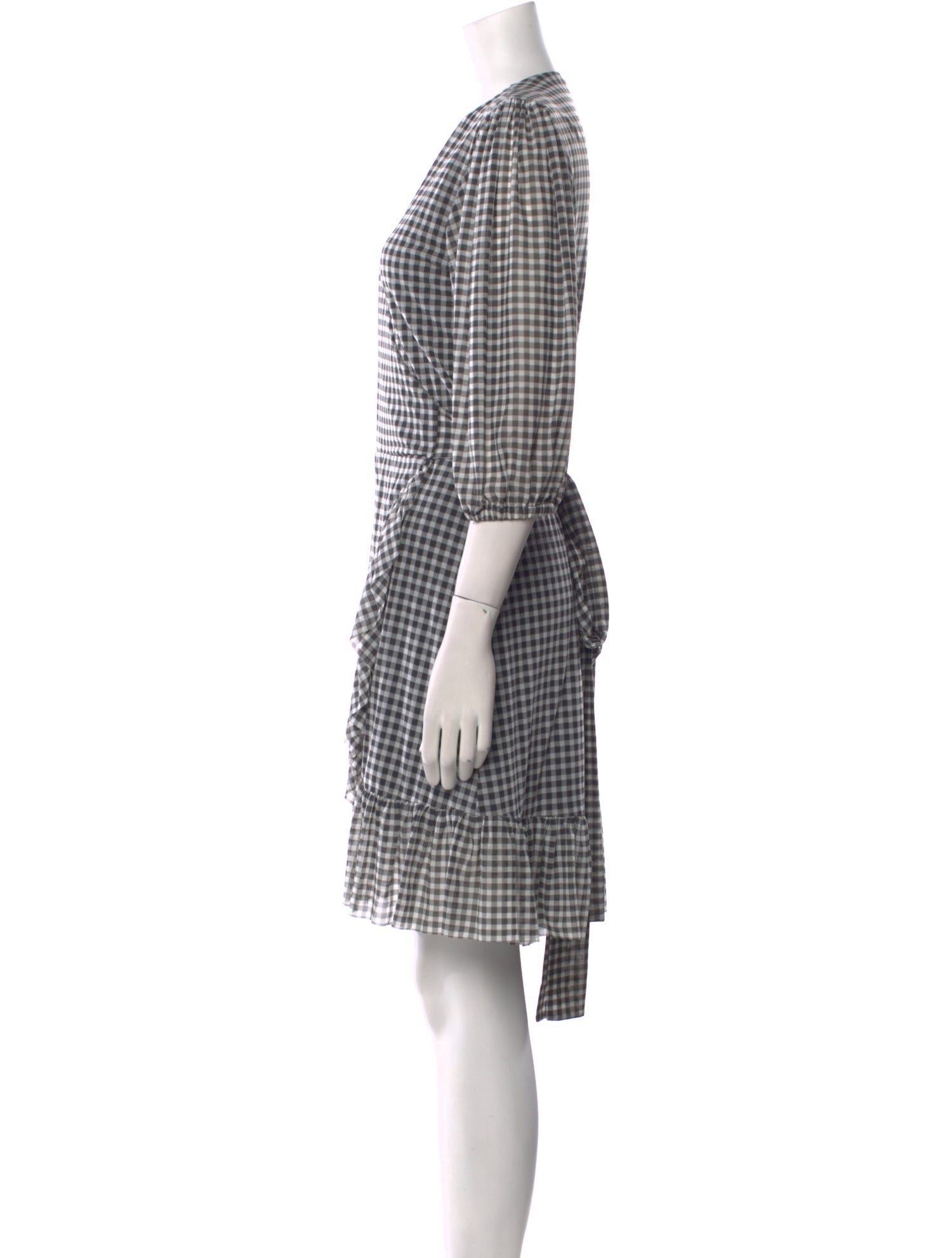 Ganni Plaid Print Mini Dress