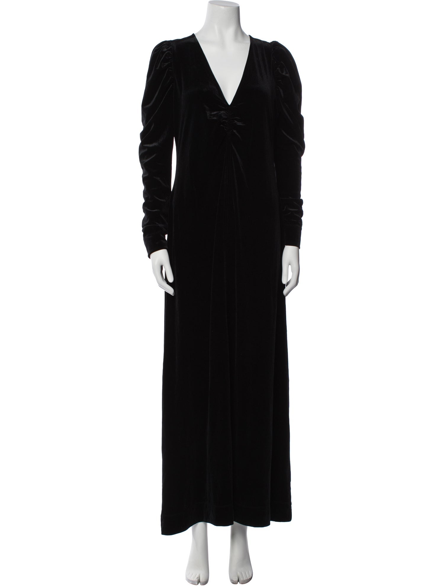 Ganni V-Neck Long Dress