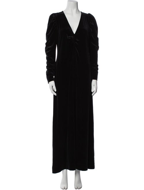 Ganni V-Neck Long Dress